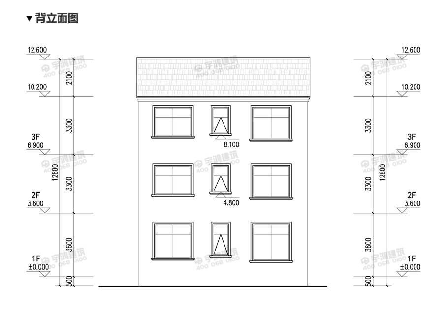 9x19米带堂屋新农村别墅设计图纸