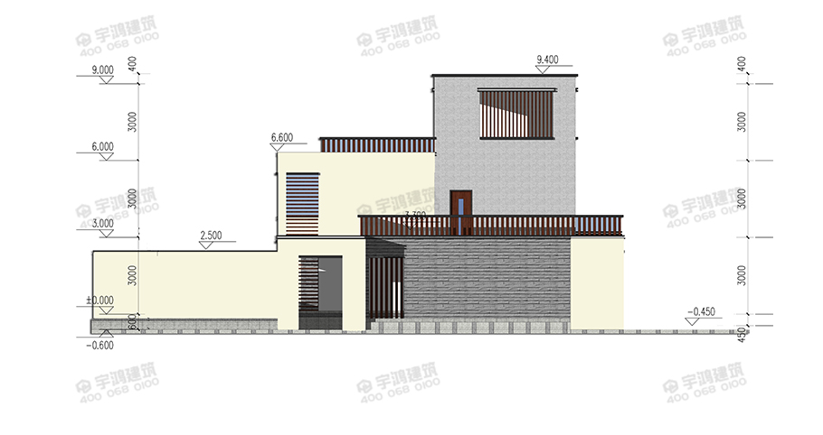 18x14米现代风农村别墅设计图纸