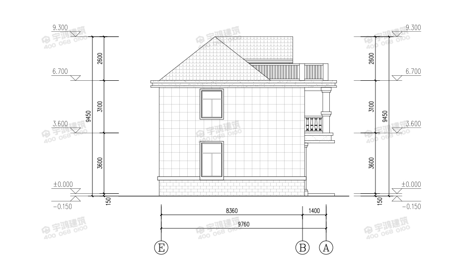 125平大气带堂屋农村房屋设计图纸