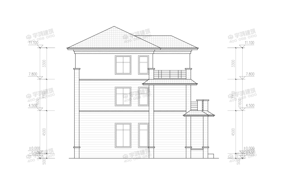 110平新中式农村别墅设计图，三层造价才20万，心动不如行动