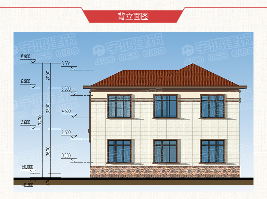 15万元二层农村欧式小楼房设计图纸，占地110平方12×10米带露台阳台农村独栋户型