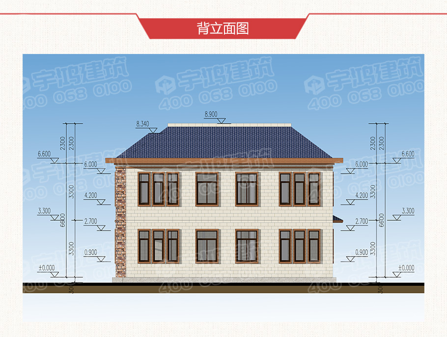 130平农村20万元二层小别墅楼平面户型设计图纸